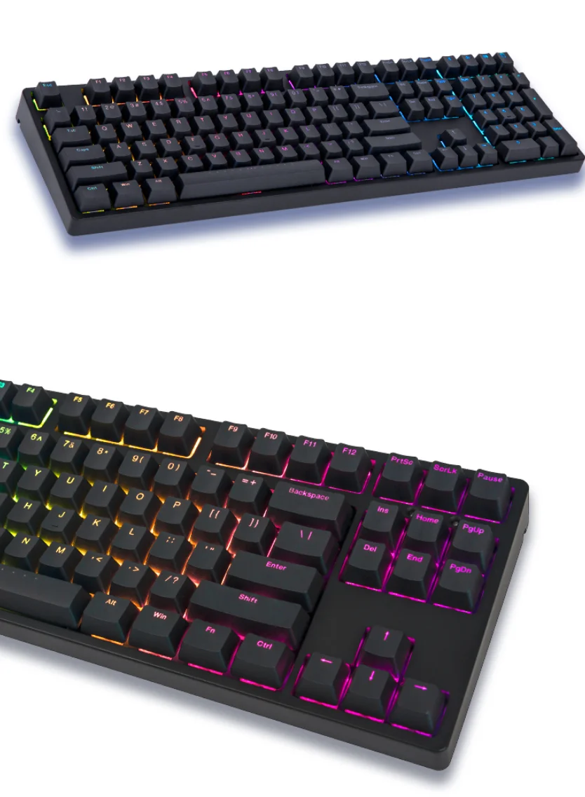 US $119.00 IKBC 87 keyboard RGB cherry brown red speed mechanical keyboard backlighting RGB 108 keys