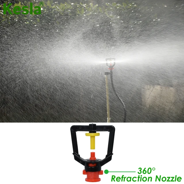 Kesla 20/50/100 db Kerti Öntözési Mikro Sprinklerek 20 Cm -Es Tét Támogatás 360 Fokos Refrakció Utáni Permetezés Üvegházhatású Szerszám - Image 5