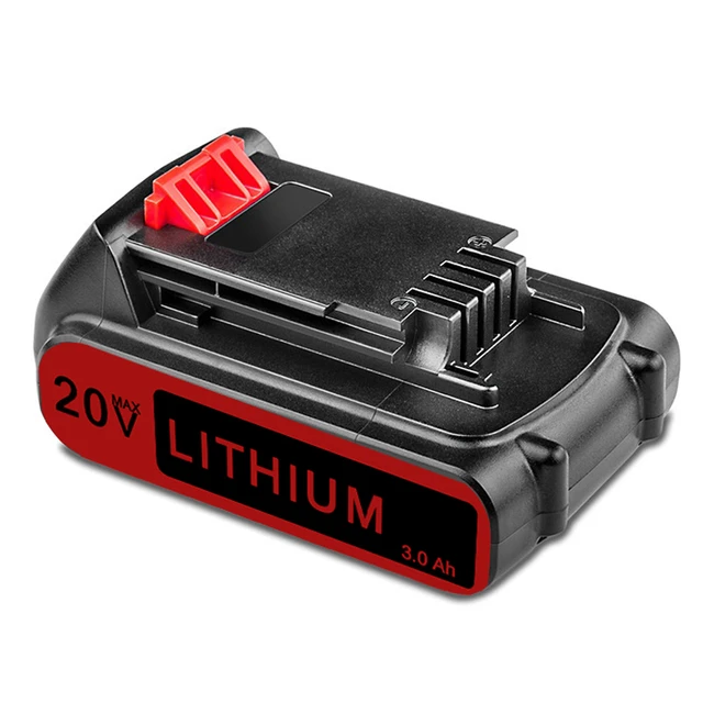 20V Battery 3.0Ah for Black&Decker 20V Max Lithium Battery Max LBXR20 LB20  LB2X4020-OPE LST220 Cordless Power Tool