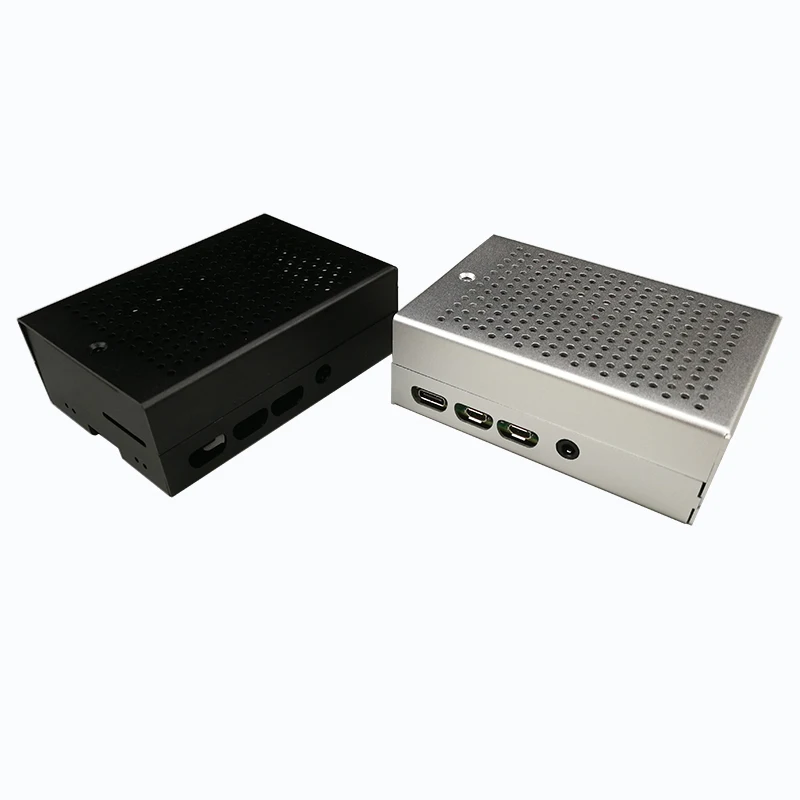 

for raspberry pi 4 case, Aluminum Case Silver Black Metal Shell Housing , Cooling Fan Heat Sink for Raspberry Pi 4 Model B