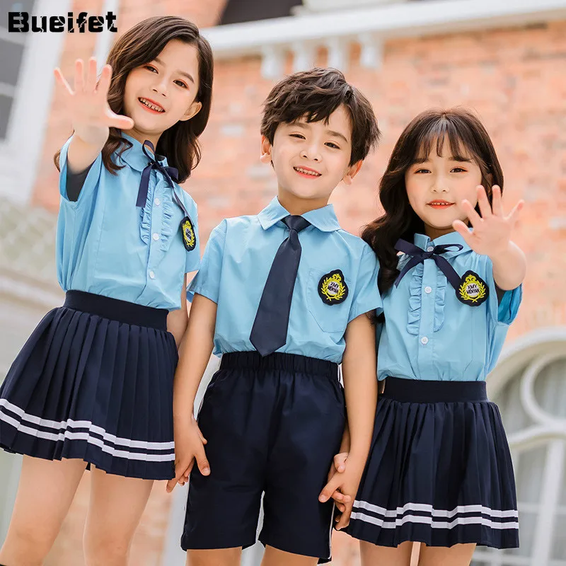 Children's Primary School Uniform Summer British Style Kindergarten