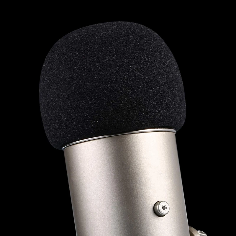 Чехол для микрофона губка микрофон ветровое стекло для Blue Yeti, Yeti Pro конденсаторный микрофон(черный, 3 шт. в упаковке