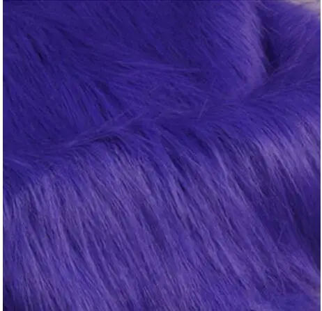 purple 150 см* 100 см 7 см меховая длина, плюшевая ткань, мохнатая ткань для демонстрации, мягкая ткань из искусственного меха животных, ткань для обивки одежды - Цвет: purple
