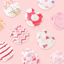 3 пары, модные детские перчатки против царапин, Хлопковые варежки-царапки для защиты новорожденных