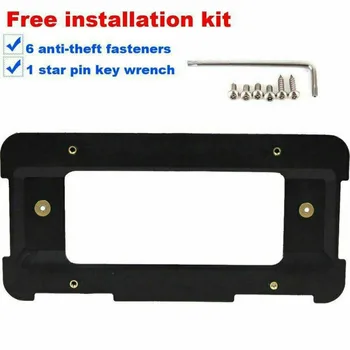 

Universal Car Rear License Plate Frame Holder Black License Plate Base Bracket For EU Number License Plate Bracket +Wrench Kit