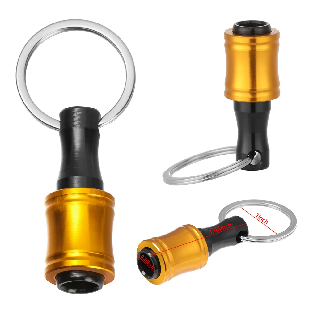 1/4" Multi-functional Extension Bar Quick Release Electric Drill Tool Parts Hex Shank Screwdriver Bit Holder Conversion Keychain