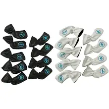 9 шт. водонепроницаемый милый гольф-клуб чехлы на голову из искусственной кожи с длинным горлом Сменные бирки для клуба защитные компоненты спортивные принадлежности