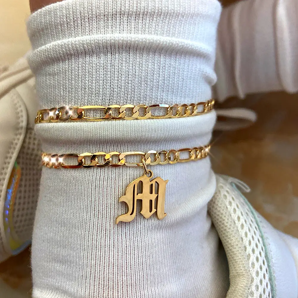 Flatfoosie A-Z Letter Initial Anklets Bracelet For Women Gold Color Alphabet Anklet Boho Summer Beach Barefoot Foot Jewelry Gift Flatfoosie A-Z Letter Initial Anklets Bracelet For Women Gold Color Alphabet Anklet Boho Summer Beach Barefoot Foot Jewelry Gift