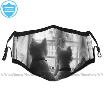 

Westie Mouth Face Mask Waiting For Mum WESTIES Facial Mask Funny Fashion with 2 Filters for Adult