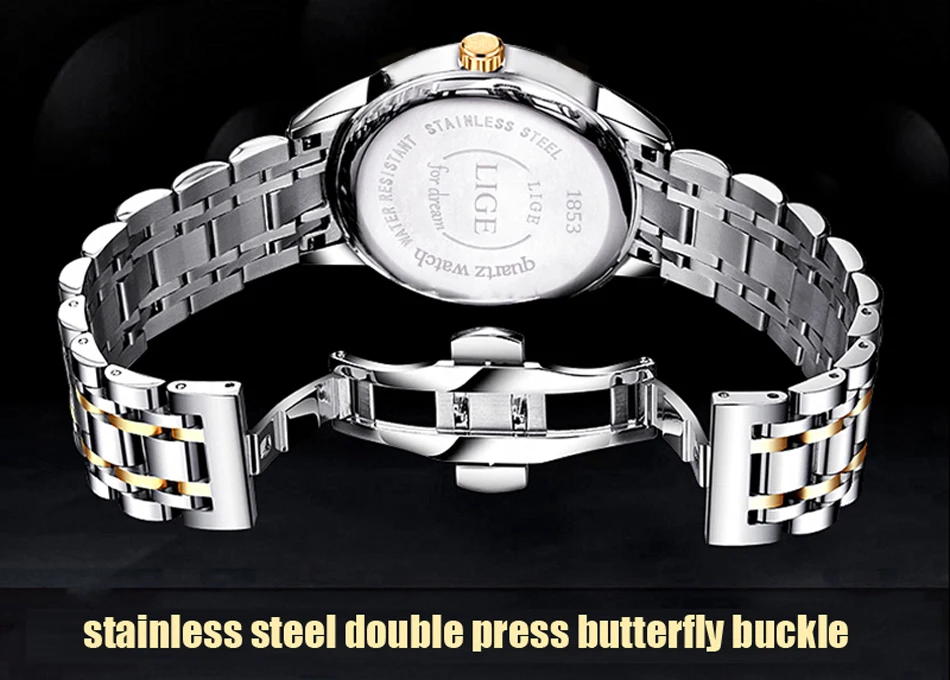 Couple Watches for Lovers Quartz Wristwatch Fashion Business Men Watch for Women Watches Stainless Steel White Gold Pair Hour