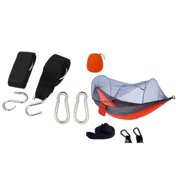 

2Pcs Outdoor Hammock Tree Swing Straps Hanging Kit & 1Pcs 1-2 Portable Person Camping Outdoor Hammock