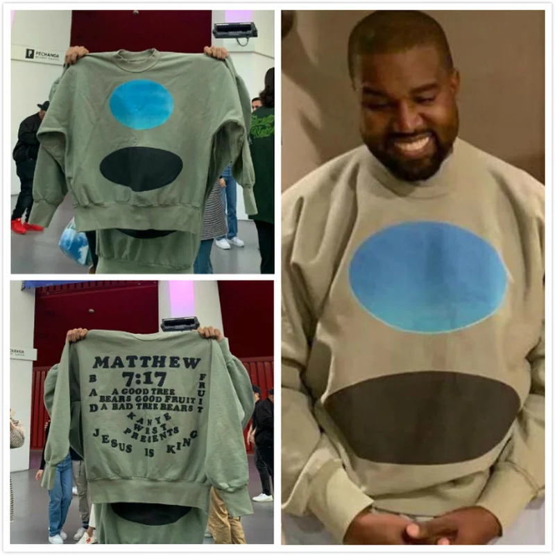 Мужские худи Kanye West CPFM для Иисуса Is King Мужская и Женская толстовка с 1:1