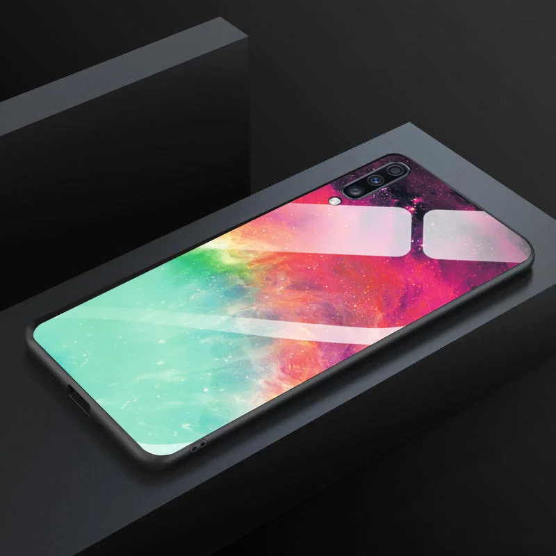 GLSZZZ108 Для samsung Galaxy A50 чехол A 50 стекло лодка окрашенный Телефон чехол для samsung Galaxy A50 чехол A505F Мягкий Бампер закаленный чехол - Цвет: GLSZZZ108