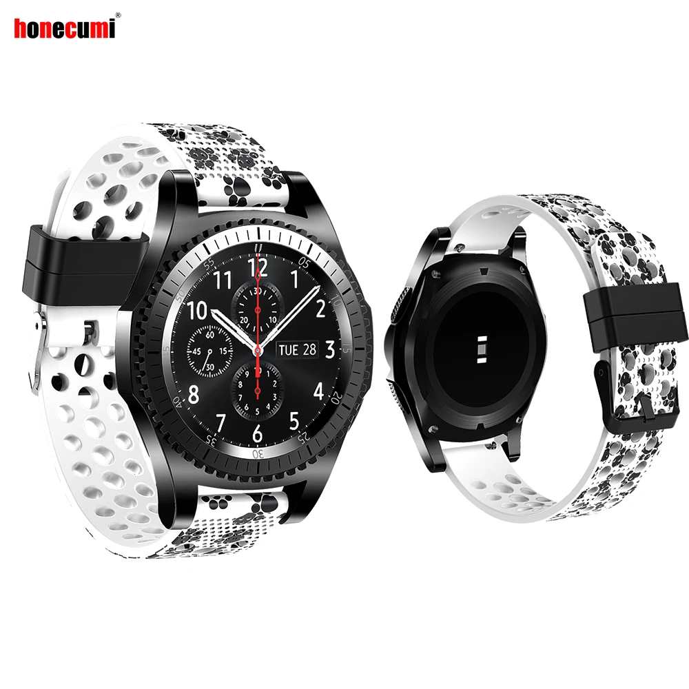 Honecumi ремешок для samsung gear S3 классический/Frontier часов Силиконовый 22 мм/huawei Watch 2