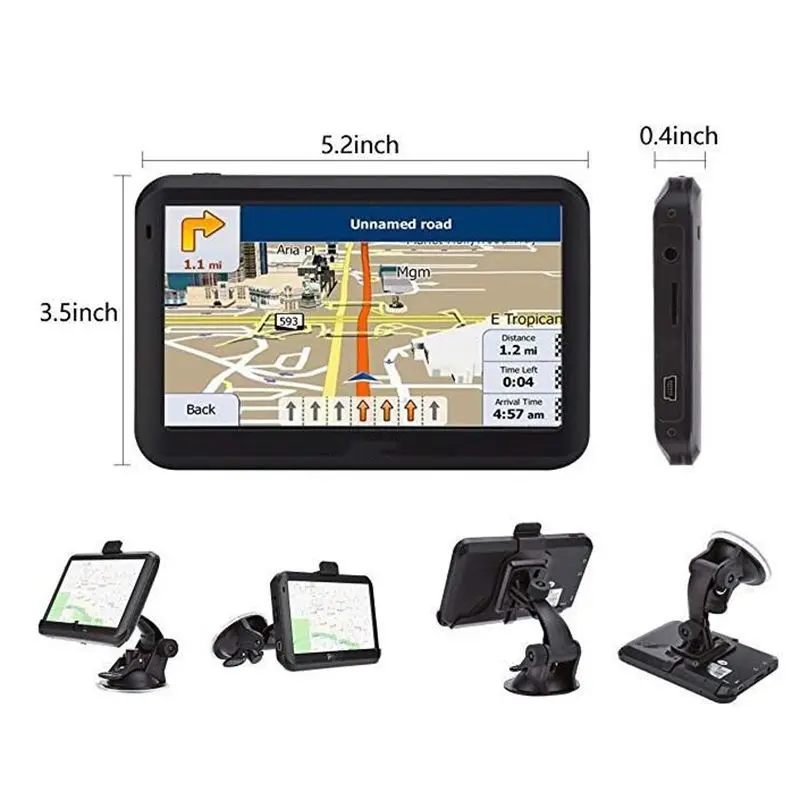 5 дюймов автомобиля gps навигации автомобиля gps навигатор FM передатчик 8 Гб Встроенная память 256 MB Оперативная память несколько языков двойной навигационный Системы