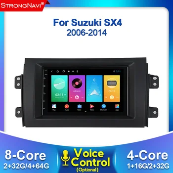 

Voice control RAM 4GB+ ROM 64GB Android 2Din Car Radio GPS Multimedia Unit Player For 2006 2007-2012 Suzuki SX4 support carplay