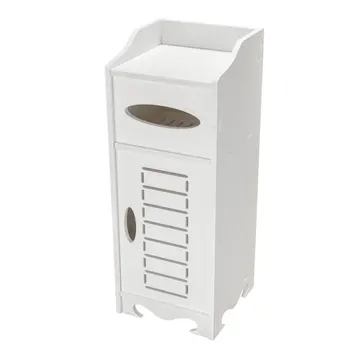 

Waterproof Single Door Bathroom Cabinet White