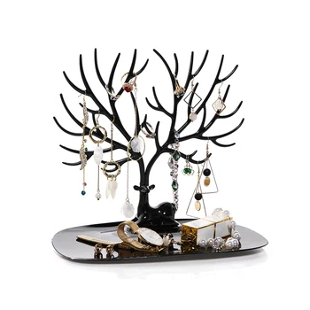 

Cute Deer Earrings Jewelry Display Tree of Life Necklace Rings Jewelry Displays Stand Tray Tree Storage Racks Organizer Holders