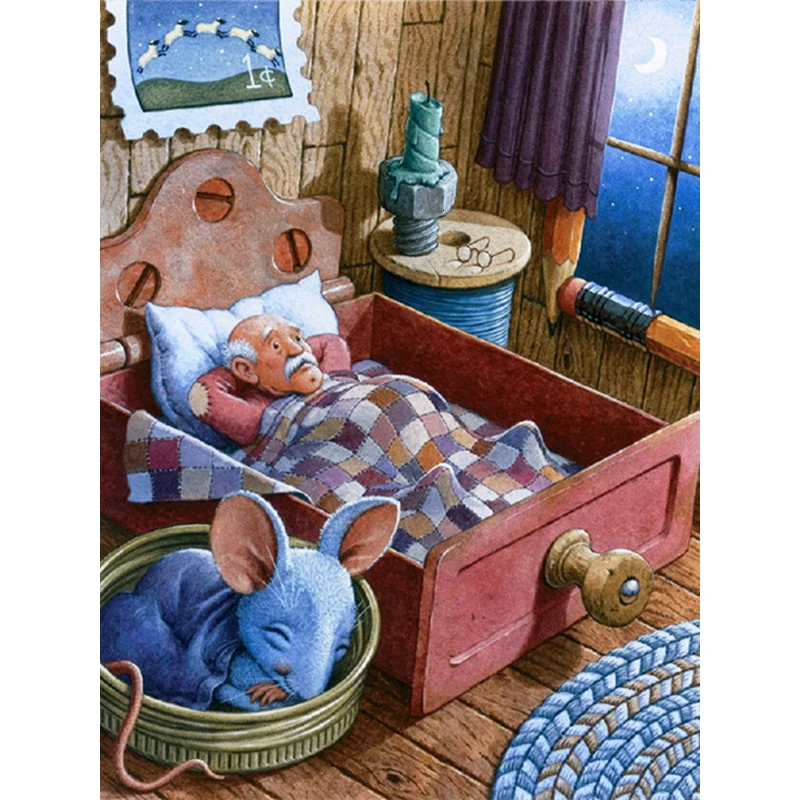 Diamond Painting 5D Portrait Full Square Drill Picture Rhinestones Diamond Mosaic Old Couple DIY Full Kits Needlework