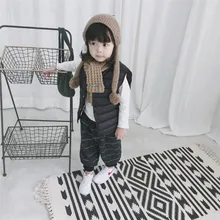 Зимние куртки-пуховики для девочек пуховый хлопковый жилет Детский теплый жилет с подкладкой жилет детское Куртка с воротником