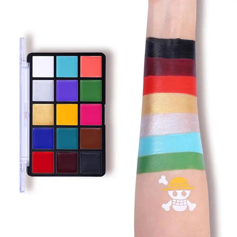 Professional Eyeshadow Palette Painting Oil Safe Kids Tattoo Painting Art Christmas Party Makeup Fancy Dress Beauty Palett