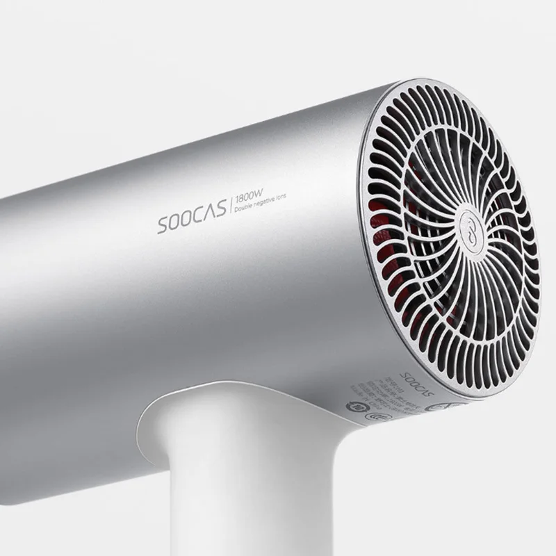 Xiaomi вентилятор фен для волос отрицательных ионов профессиональный Электрический Фен салон 1800 Вт Высокая мощность бесшумный термозащита SOOCAS 5