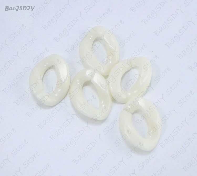 Wholesale 23mm*17mm Multi color Acrylic Twisted Chains Assembled Parts Beads Diy Jewelry Findings Accessories 60 pieces(JM6582)