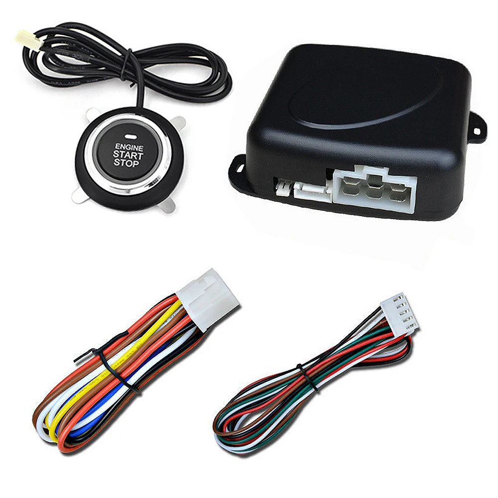 12V Car Alarm Start Stop Engine System Push Button Keyless Entry System With Start-stop Button Universal Automotive High