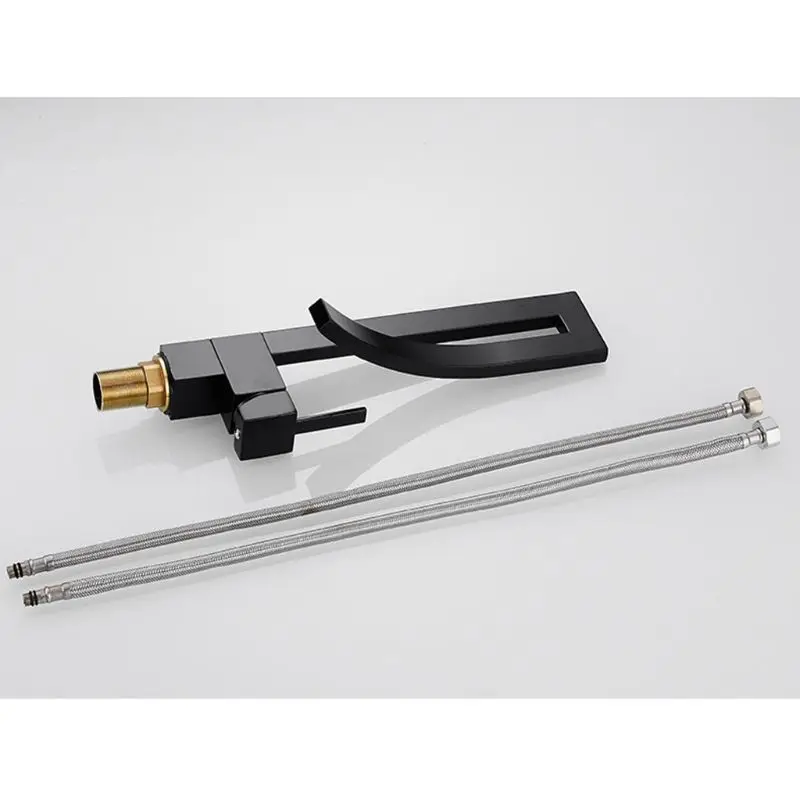 Смеситель для ванной комнаты в стиле водопад, смеситель для раковины. Кран горячей и холодной воды, Керамический клапан катушки