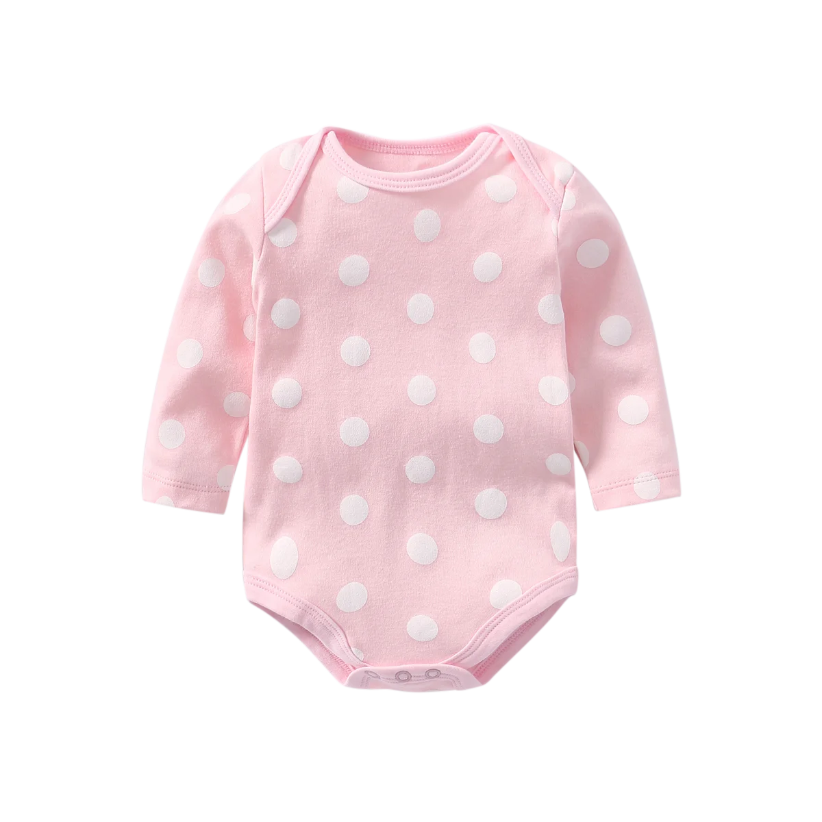 Pink Dot Детские ползунки для девочек; боди для маленьких девочек; боди с длинными рукавами для новорожденных; хлопковое боди для малышей; одежда для близнецов; одежда в горошек - Цвет: Pink Dot
