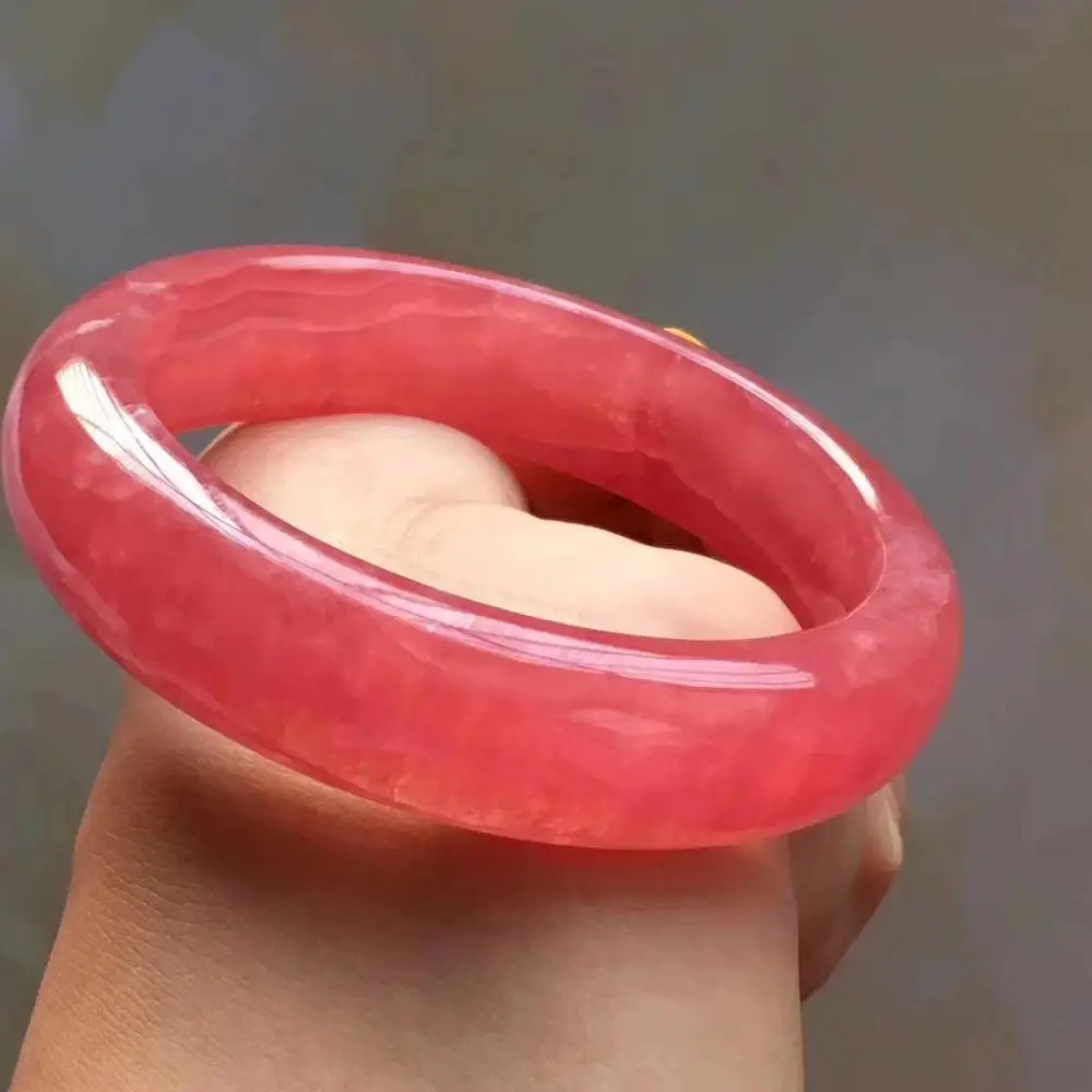 

Genuine Natural Rose Rhodochrosite Gemstone 15x9mm Crystal Round Bangle Rhodochrosite Inner Diamater 58mm AAAAAA