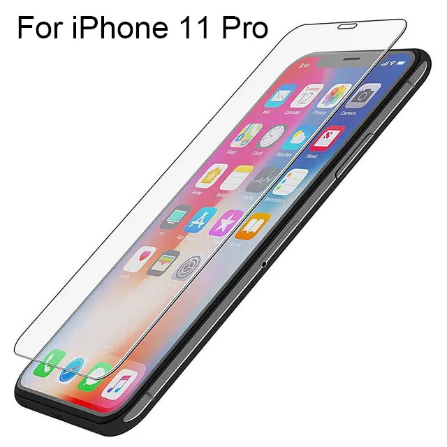 For iPhone 11 Pro Esamday HD взрывозащищенное Закаленное стекло для iPhone 11 Pro Max X XS MAX XR 6 6S 7 8 Plus 5 s SE чехол с защитной пленкой для экрана - Цвет: For iPhone 11 Pro