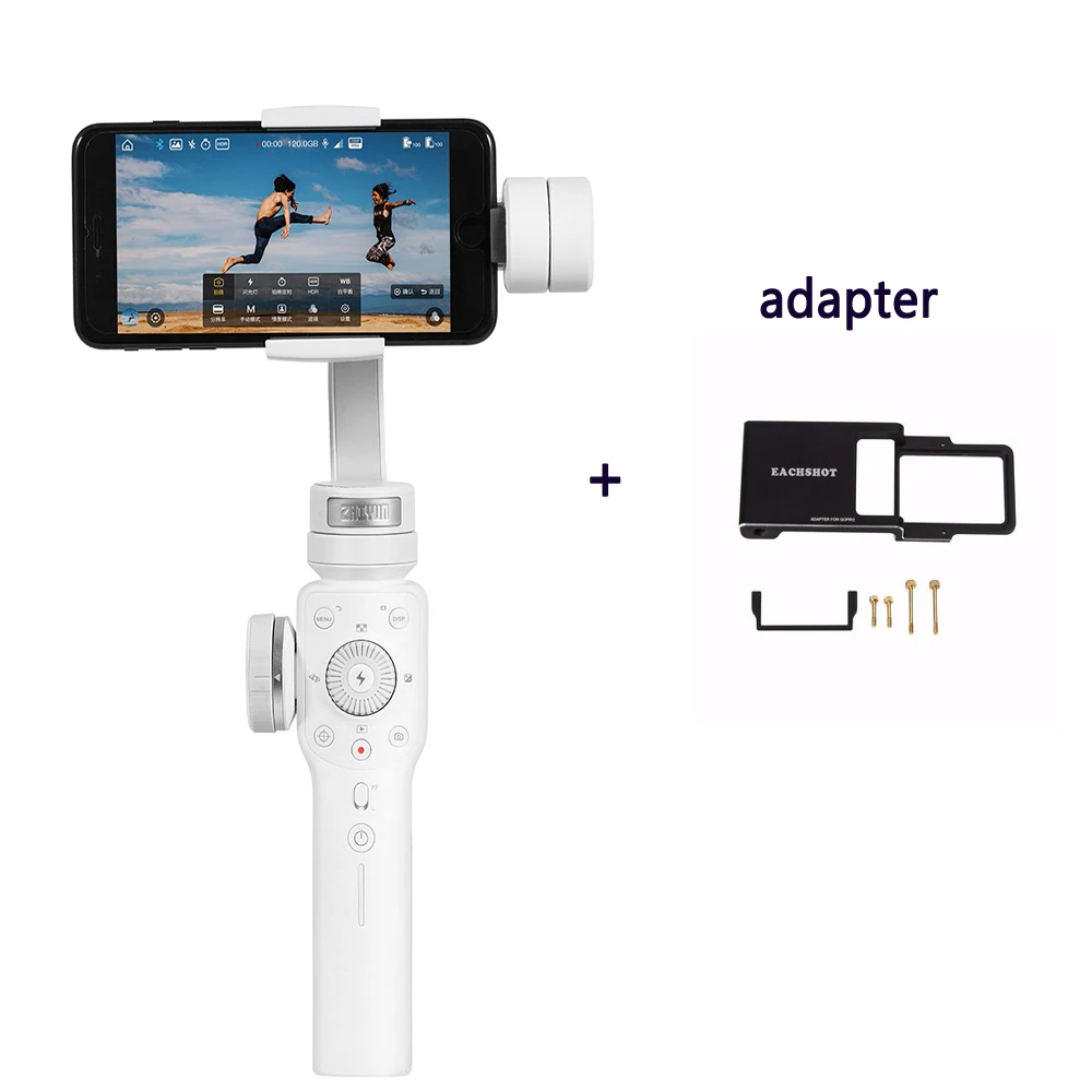 smooth 4 white Zhiyun Smooth 4 3-осевой ручной шарнирный стабилизатор для камеры GoPro w/фокус Pull& Zoom для iPhone Xs Max Xr X 8 плюс 7 6 Plus SE для Android смартфонами - Цвет: smooth 4 white