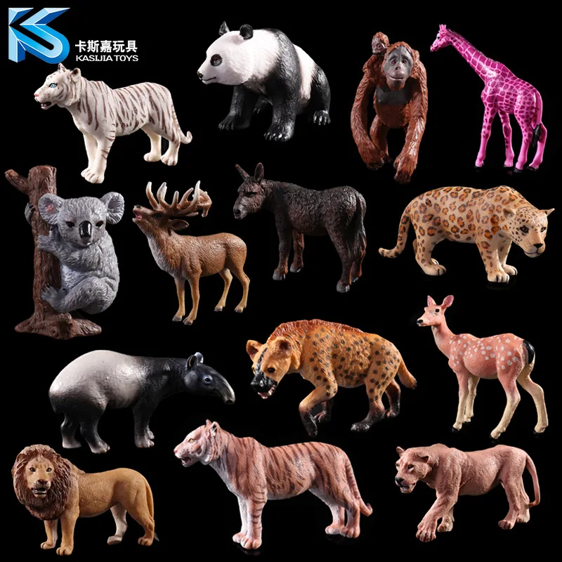 

Wild Animal Model Solid Model CHILDREN'S Toy 14-Selectable Tiger Lion Gorilla Sika Deer Koala