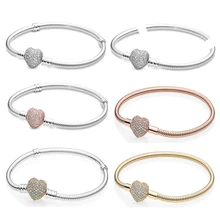 Bijoux en argent Sterling 2021 100% 925 pour femmes, accessoires de luxe, perles faites à la main, breloques, bricolage, cadeau, Bracelets originaux 