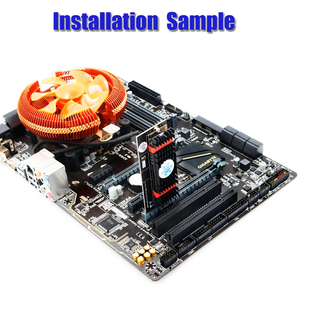Qиндийский+ черный M.2 SSD охлаждающий M.2 NVMe SSD NGFF к PCIE 3,0X4 адаптер M ключ карта поддержка PCI Express 3,0x4 Размер 2230-2280 M.2