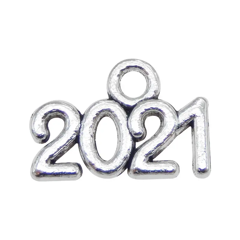 Мужские и женские подвески на браслет 100 шт. кулон с номером 2020 2021 2022 14*9 мм