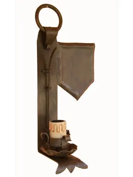 

Wall sconce 1 light medieval decoration wrought iron candle shovel