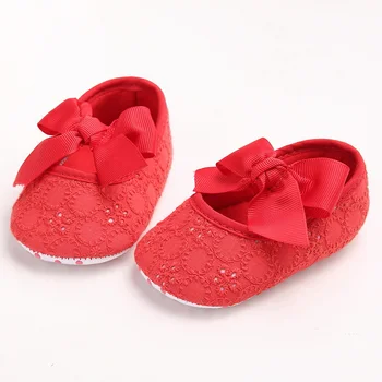 

New Arrival Toddler Baby Shoes Newborn Girls Soft Soled Princess Crib Shoes Prewalker and Top Quality