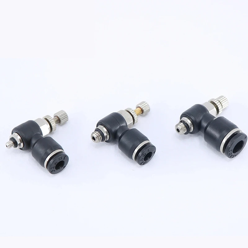 Черный серии SL пневматический клапан с наружной резьбой цилиндра дроссельной