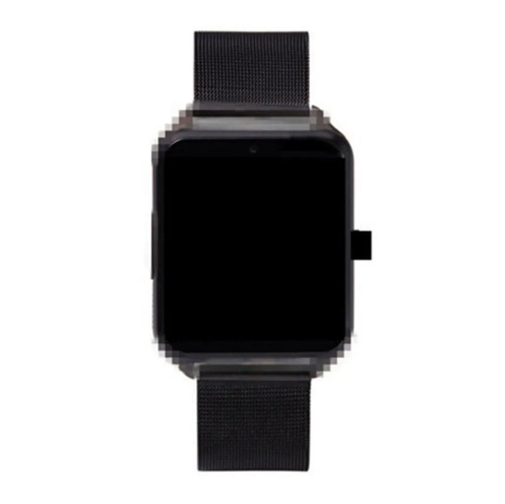 Black Z60 Смарт часы Bluetooth камера Поддержка SIM/TF карты Нержавеющая сталь часы шагомер спортивные наручные часы - Цвет: Black