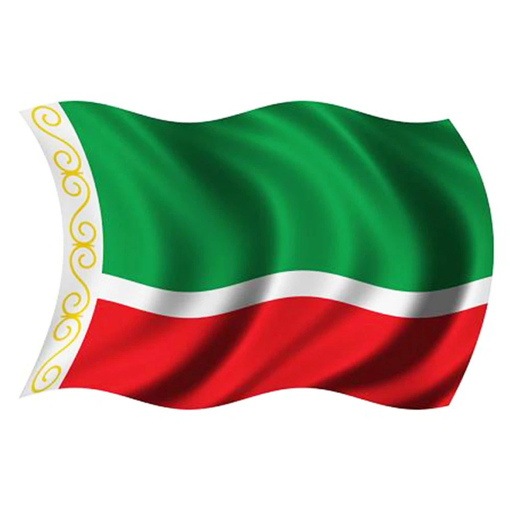 

Chechen Republic Flag Russia State Flag 150X90CM 100D Polyester3x5FT brass grommets custom flag, Free Shipping