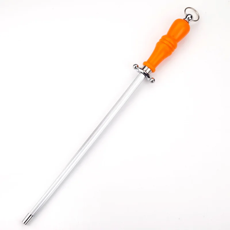 

Sharpener Household Kitchen Knife Stick Germany Slaughter Profession Hand-Held Cylindrical Fine Lines 12-Inch Sharpening Stick