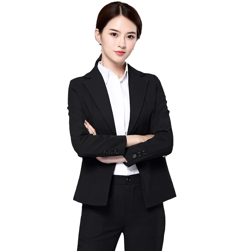 Рабочая одежда vrouwen Pak Herfst OL2018 Modieuze Pak Interview Jurk отель Werkkleding Broek набор