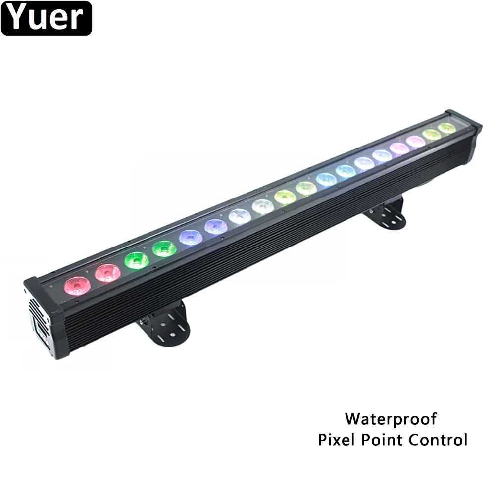 

IP65 18X18W RGBWA-UV LED 6IN1 Wall Washer Light Bar Pixel Point DMX512 Sound Party Color Music Lights DJ Disco Wall Wash Light