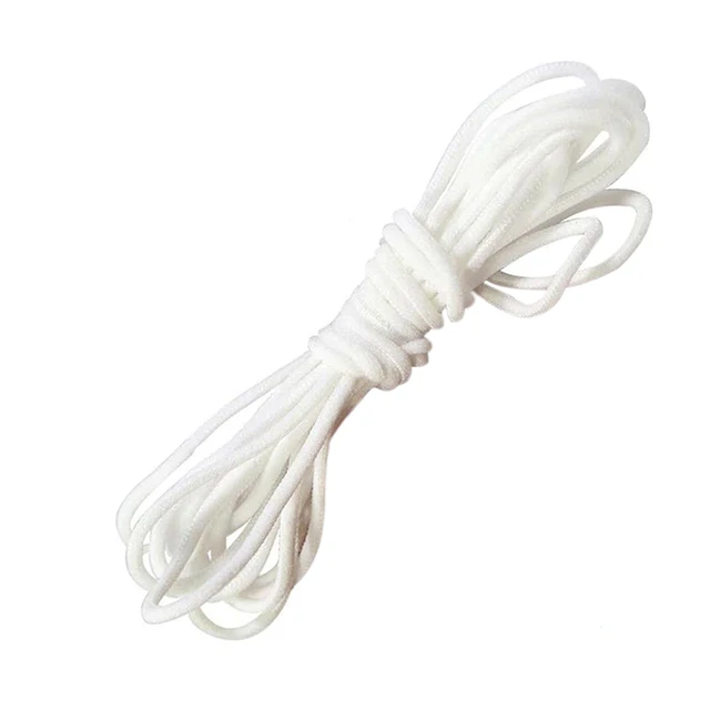 3mm Black Mask Elastic Band Rubber Rope Ear Hanging Rope Round Adjustable Handmade Soft Elastic Sewing Mask Garment Accessories White