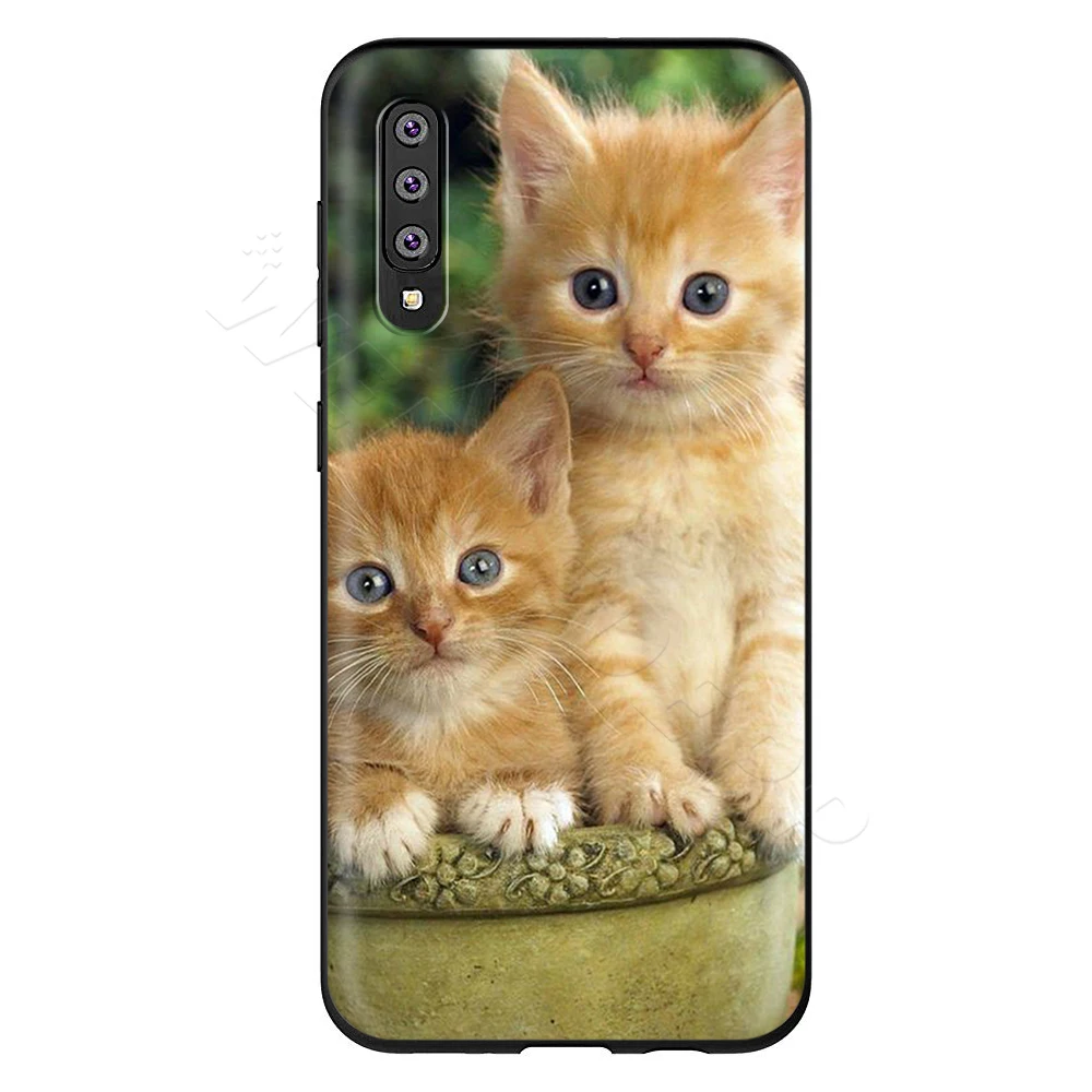 6 Webbedepp смешного котенка кота чехол для samsung Galaxy S7 S8 S9 S10 Edge Plus Note 10 8 9 A10 A20 A30 A40 A50 A60 A70 - Цвет: 6