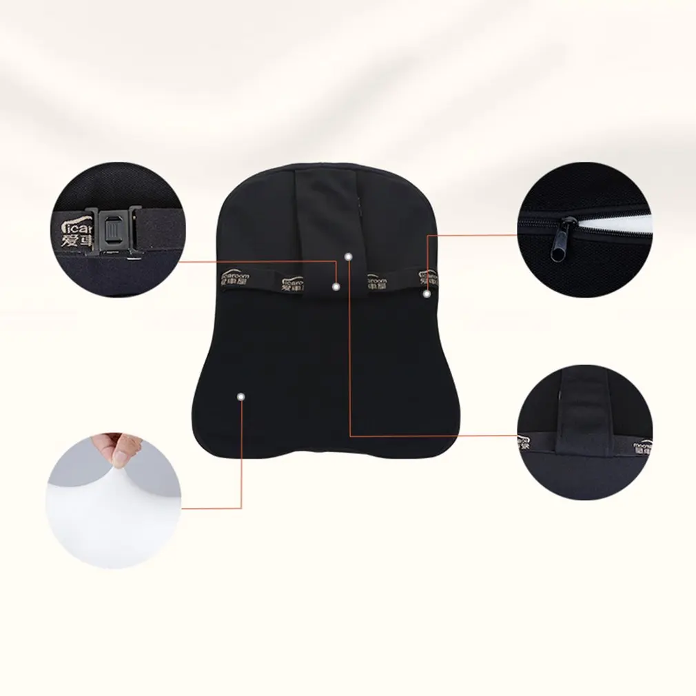 ICAROOM I-602MS, удобная в использовании подушка из хлопка, Автомобильная подушка для шеи и талии, мягкая подушка для автомобиля, защита от пыли, подушка для сиденья, автомобильные принадлежности
