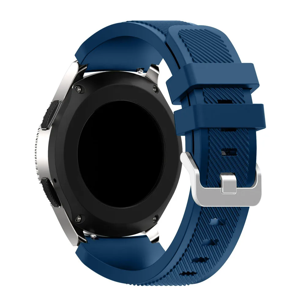 Navy Силиконовый ремешок для часов для samsung galaxy Watch 46 мм спортивный сменный Браслет ремешок для часов 22 мм для gear S3 Frontier/Classic - Цвет: Navy