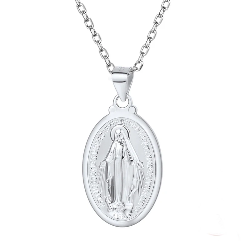 Новинка, 925 пробы, серебряный крест, Jesu, ожерелья, чистый Винтаж, церковный, христианский, молитвенный кулон, ожерелья для женщин, мужчин, Бог, ожерелья